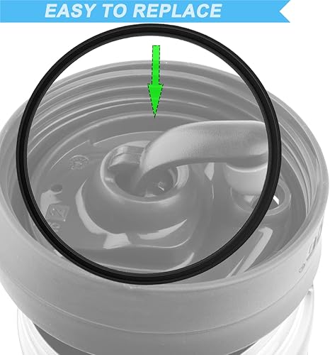 Miniatura 6 de 10 sellos de tapa de goma de repuesto compatibles con taza de viaje Contigo Snapseal Byron de 16 y 20 onzas, sellos de goma a prueba de fugas, Negro