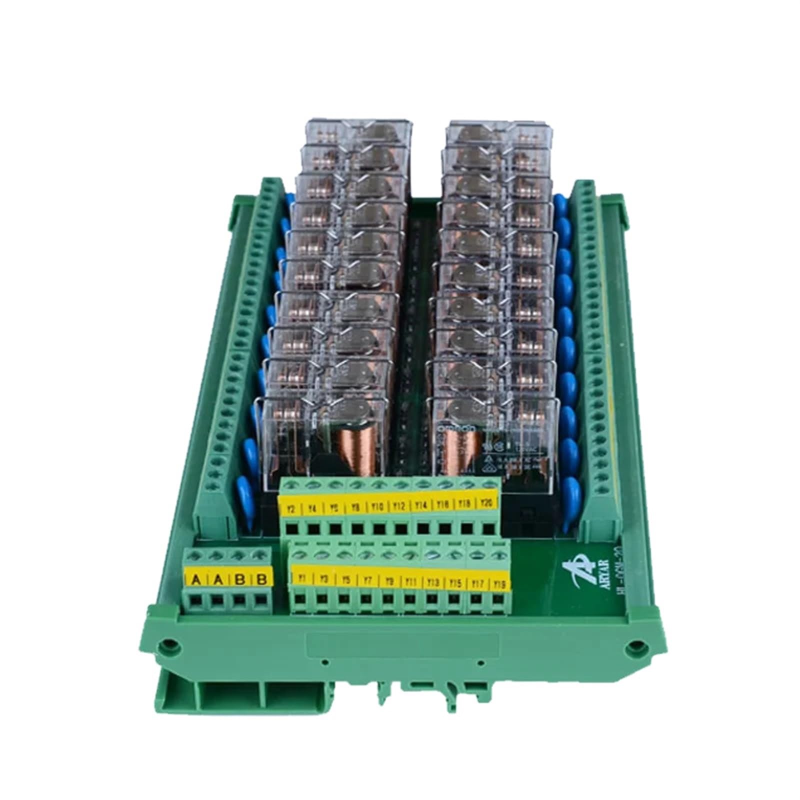 1 szt. 24-kanałowy 1 x SPDT do montażu na szynie DIN G2R-1-E 12 V 24 V DC/AC z modułem przekaźnika interfejsu bezpiecznika (INPUT 12VDC)