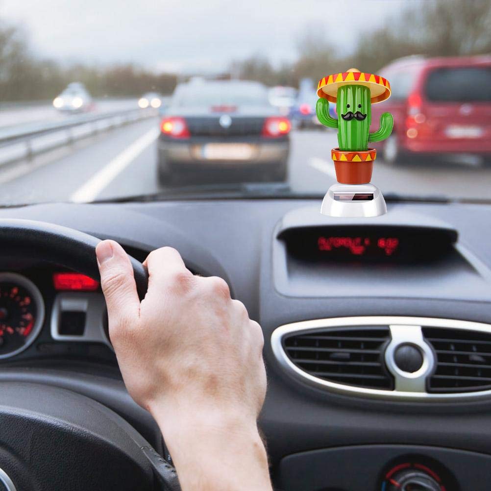 2 pezzi solare danza giocattolo risparmio energetico bambole danzanti oscillanti animato bobble ballerino per auto ufficio casa scrivania Decor