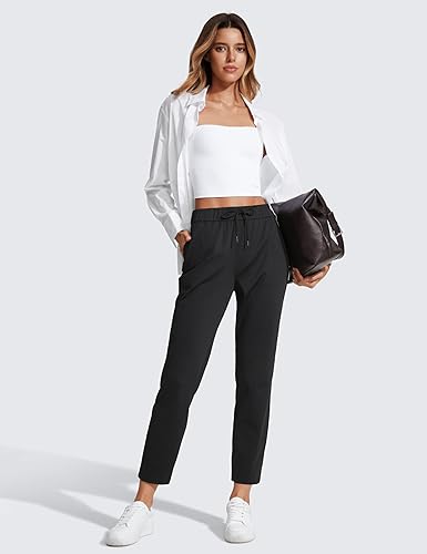 Miniatura 3 de CRZ YOGA - Pantalones de golf elásticos en 4 direcciones para mujer, de 27 pulgadas, pantalones casuales de 78, pantalones deportivos con bolsillos