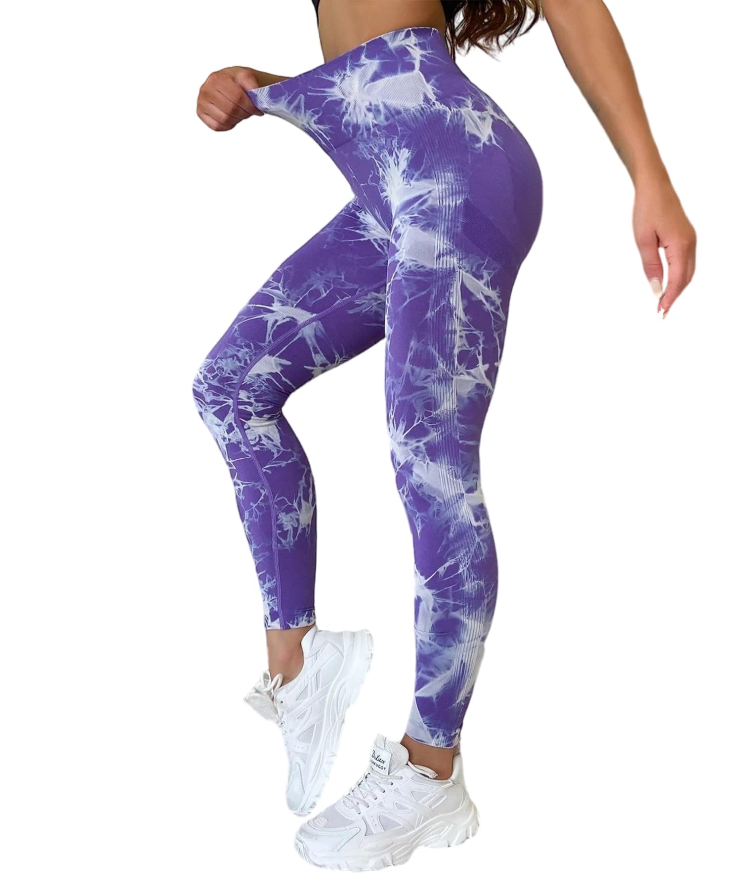 Merlvida Leggins Sportivi Donna Vita Alta Leggings Push Up Pantaloni Palestra Controllo della Pancia Anticellulite Pantacollant Opaco Elastici Tuta Collant Abbigliamento Sportivo Donna Yoga Fitness