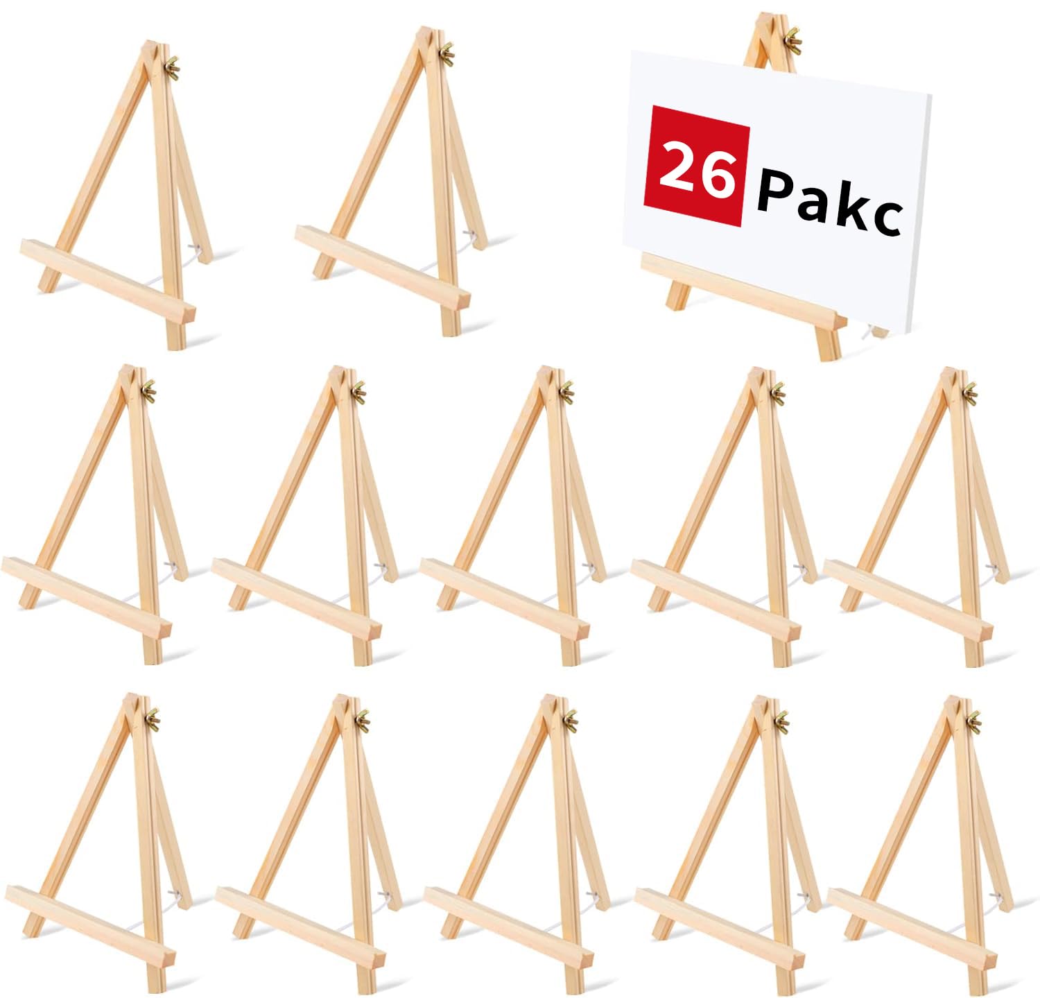 26 caballetes de mesa de 9 pulgadas, caballetes de madera, soporte de caballete para pintar lienzos, arte y manualidades, trípode, caballete de fiesta de pintura, caballetes de mesa para pintar,