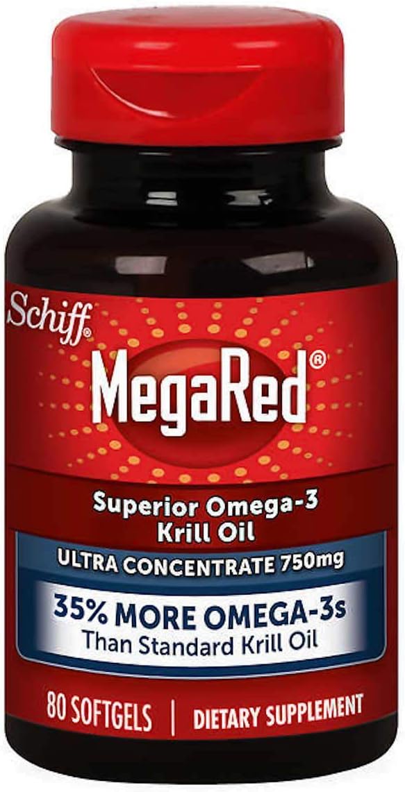 Schiff MegaRed Krill Oil High Concentration 750mg 80 Softgels