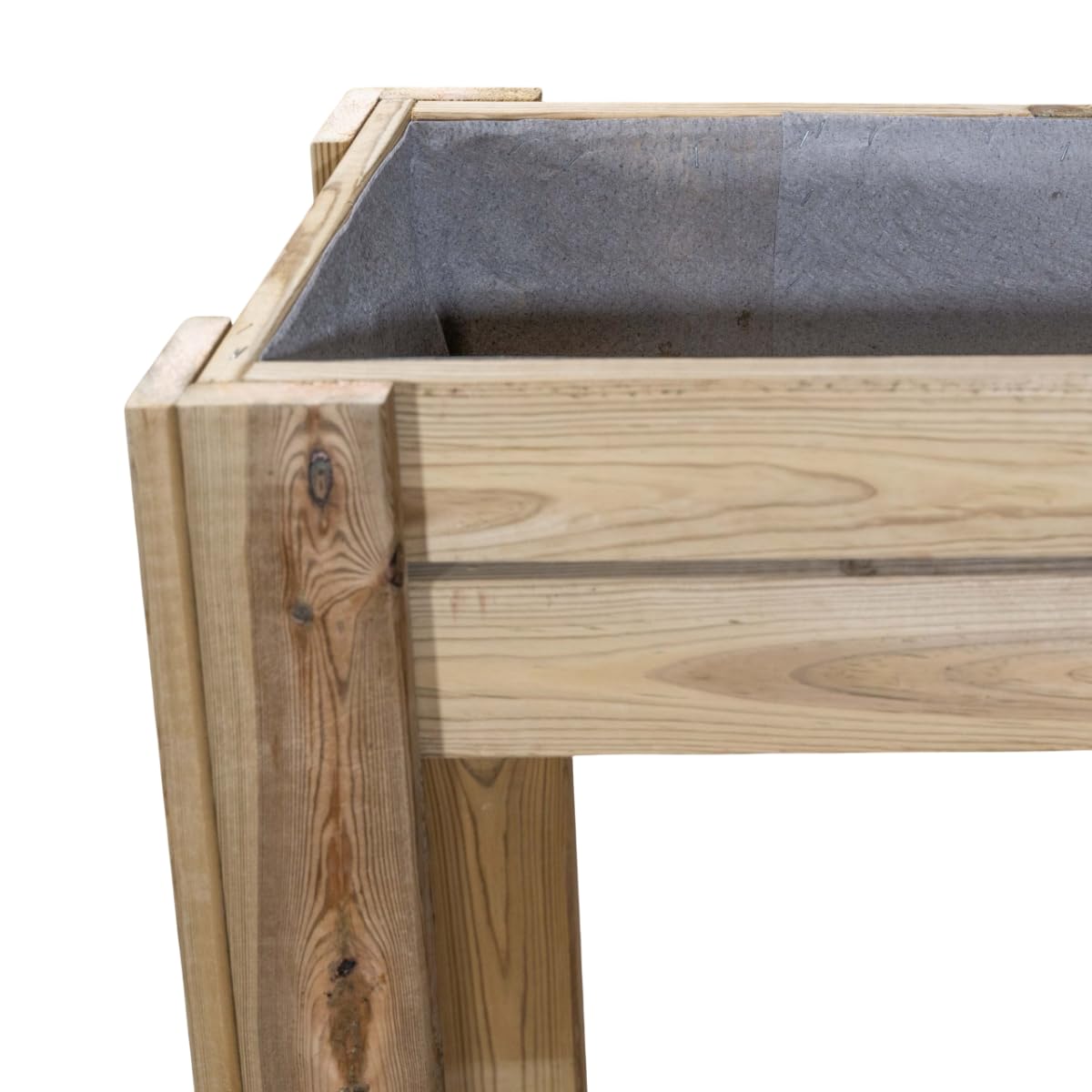 Mesa de Cultivo de Madera con Cajón de 20 cm de Profundidad, Tratada para Exterior - VidaHuerto (200x80x80 cm)