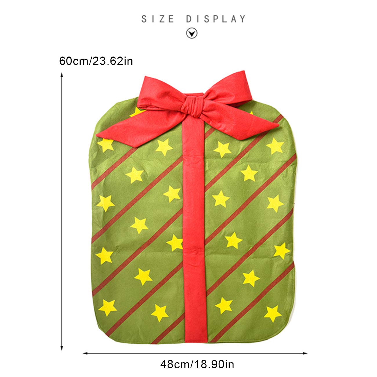 Orgrimmar 3PCS Christmas Chair Back Cover Bowknot Gift Package Design Christmas Decoration Chair Cover for Restaurant Hotel Home Kitchen Dining Room