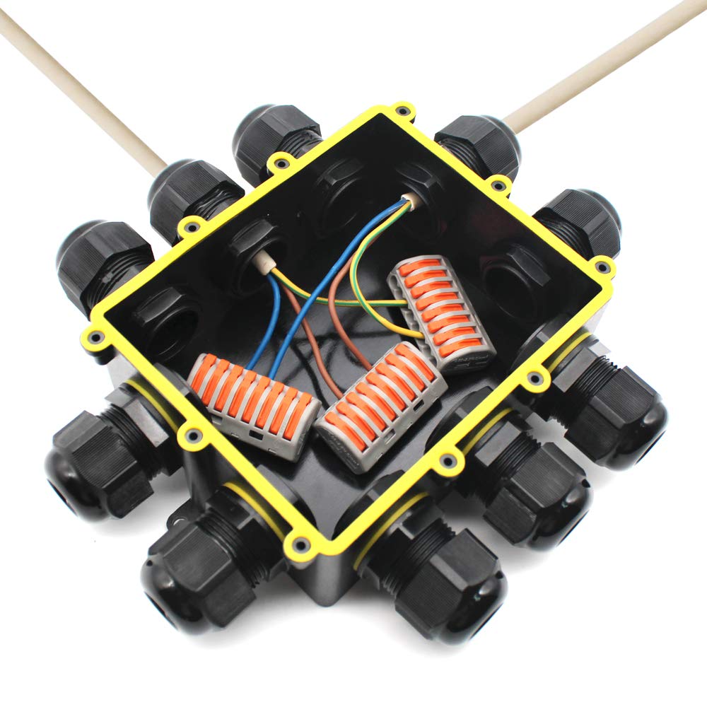 10 Pezzi Scatola Di Derivazione Stagna IP68 Per Cavi Elettrici Esterni – Connettori Impermeabili