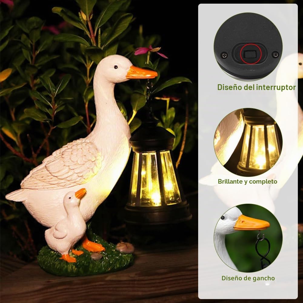 Figuras Decorativas De Jardín para Exteriores con Farol Solar, Decoracion Jardin Exterior, Solar Estatuas Al Aire Libre Npara Exteriores, para Balcón, Terrazas, Regalos