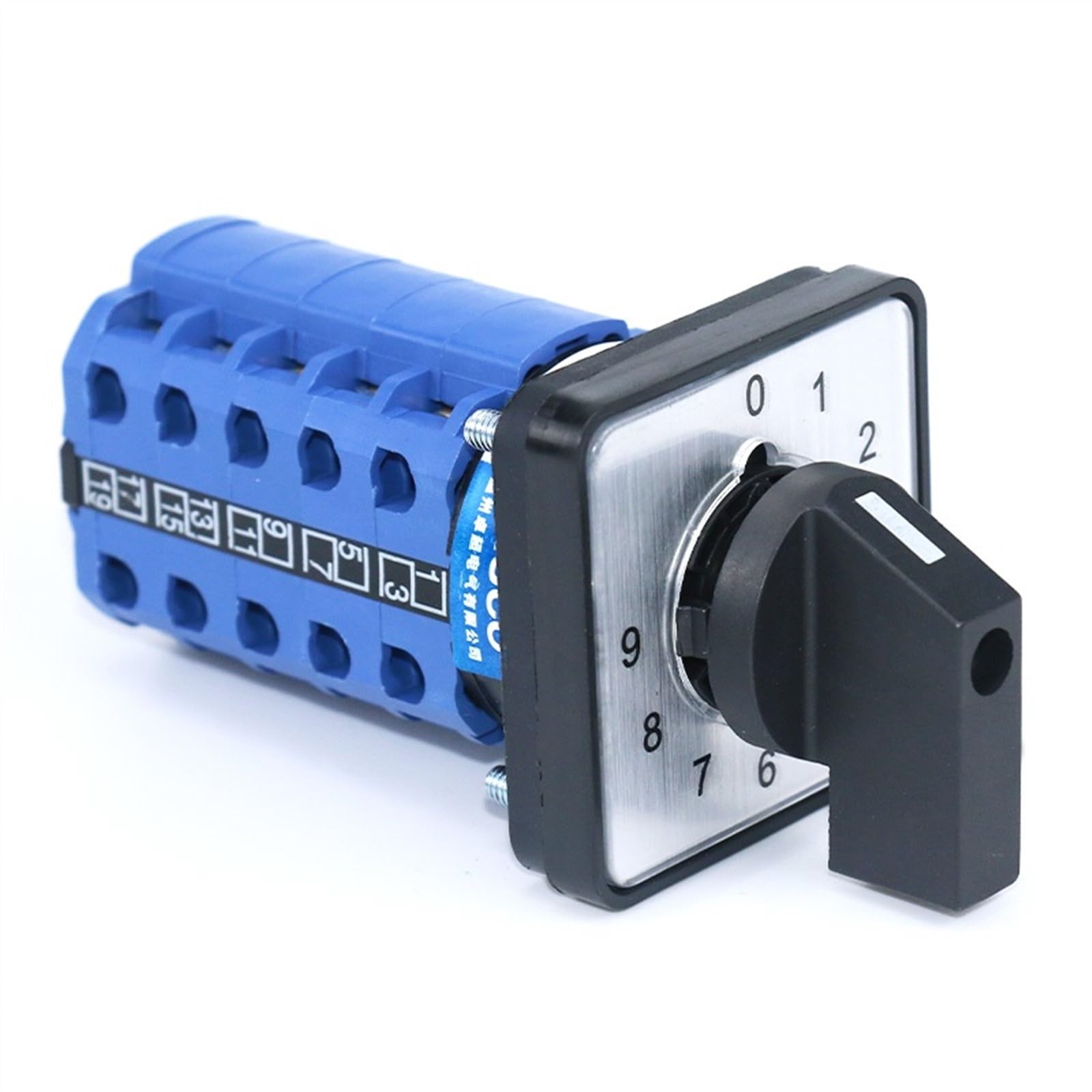 SZW26/LW26-20 0-9 10 posizioni 5 fasi 20A 660V Controllo rotativo universale Commutatore a camma 64X64 48X48 mm Montaggio a pannello (Color : 0-9.5 48X48mm)