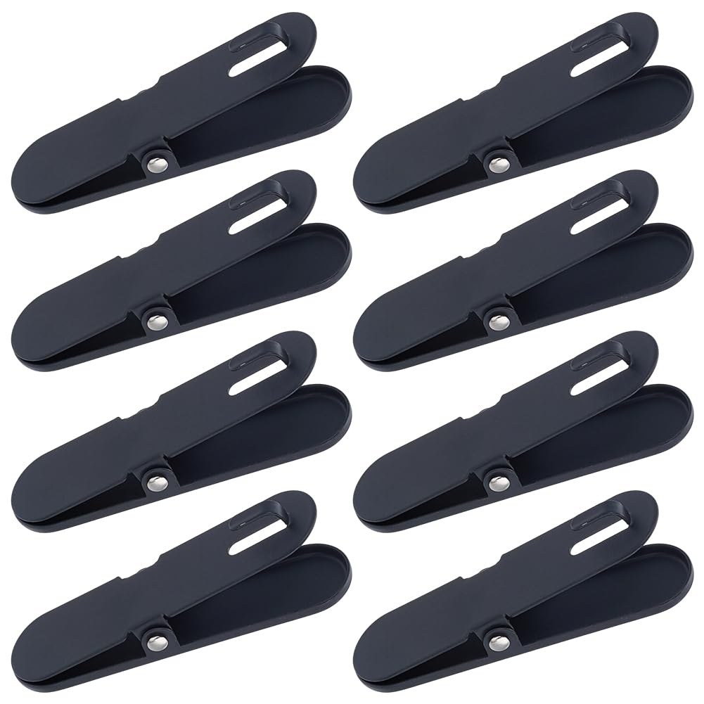 SOFPLATE 10Pcs Pegboard Accessories Clips Black Peg Board Clips with Hooks ABS Plastic Oval Attachment Hanging Photo Locking Display Hooks for Kitchen Room Home Office Wall Craft DIY Holder Organize