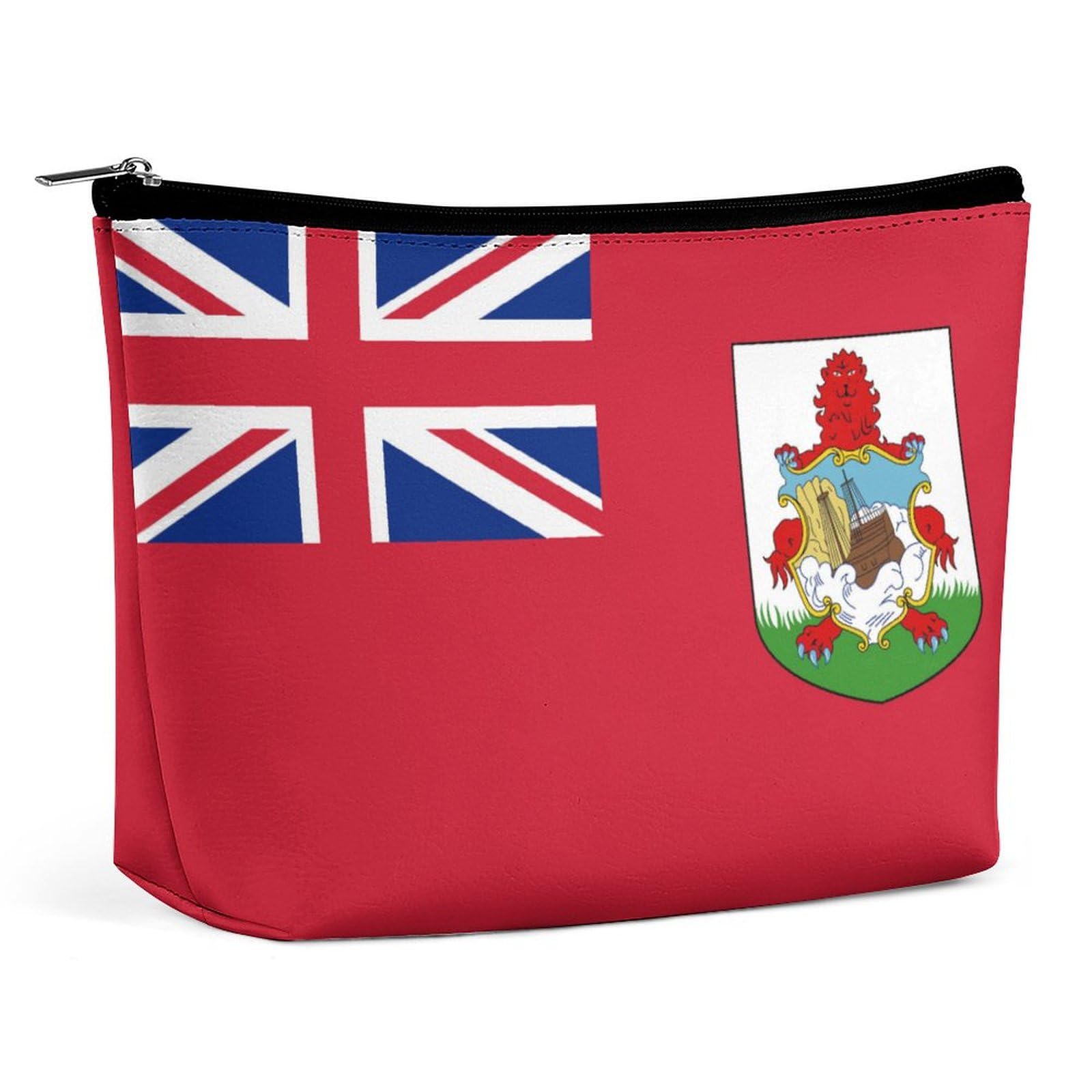 Ruhho Bermuda Flag Travel Cosmetic Bag Lightweight Makeup Organizer for Women