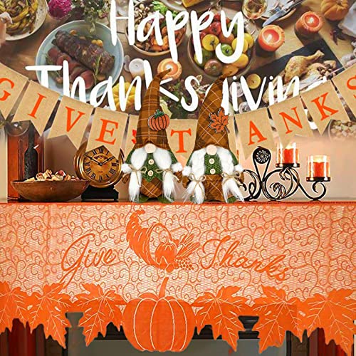 Lovinland Fall Decor 2Pcs Fall Gnomes Fall Decorations For Home With Pumpkin And Maple Leaves For Fall Thanksgiving Autumn Decorations Farmhouse Swedish Tomte Elf Dwarf Harvest Gnomes For Fall Decor #TOP6