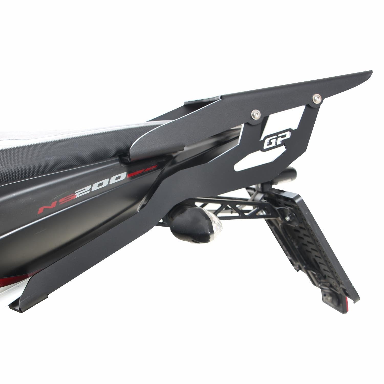GP Kompozit Portaequipajes trasero negro compatible con Bajaj Pulsar NS200 2011-2023