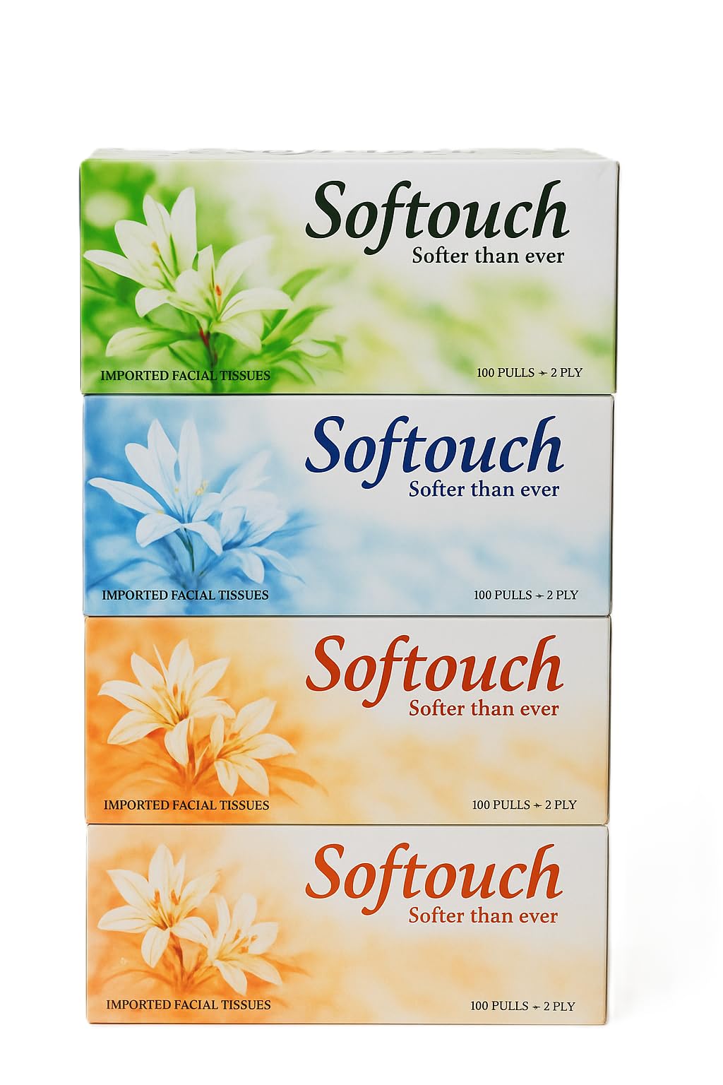 Face Tissue Paper Box 100 pull 200 Sheet Each Box- Set of 4