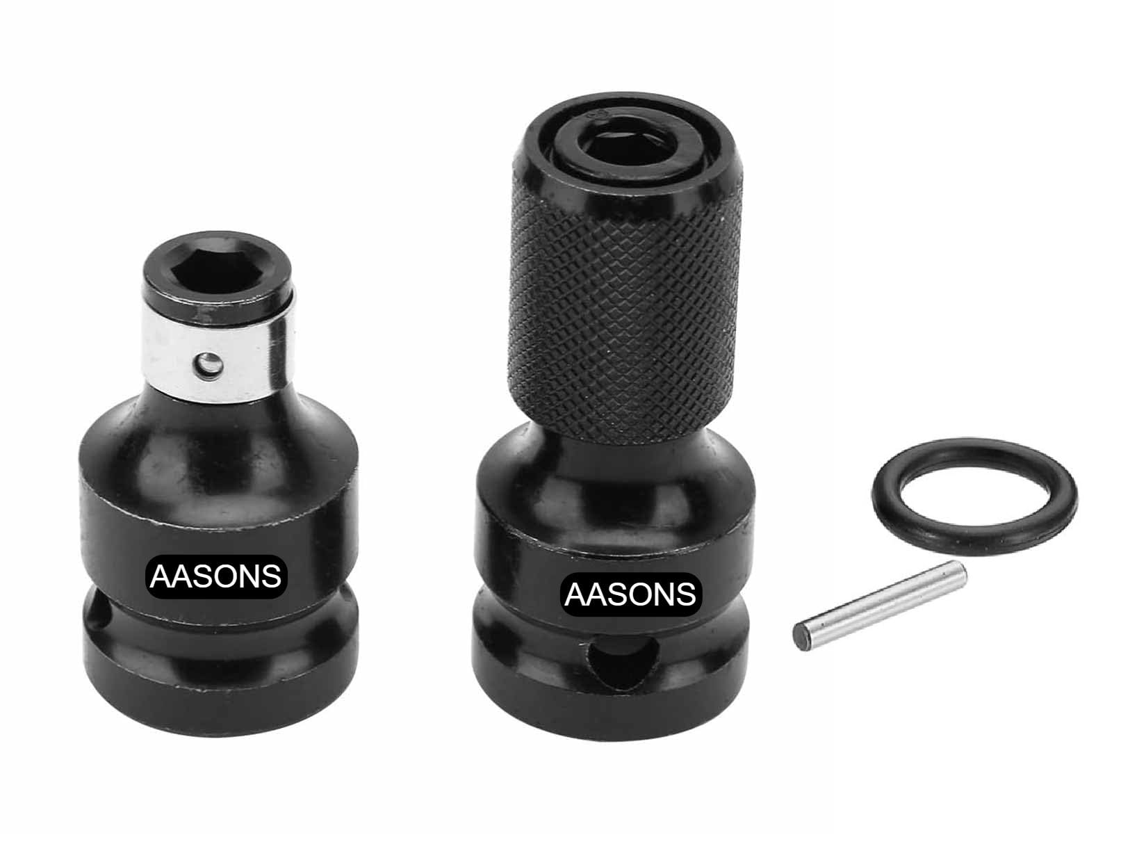 AASONS 2Pcs Impact Wrench Adapter, Hex Drill Chuck Adaptor Converter Telescopic Socket Adapters Quick Release 1/2 Inch Square Drive Conversions for Industrial-image-35
