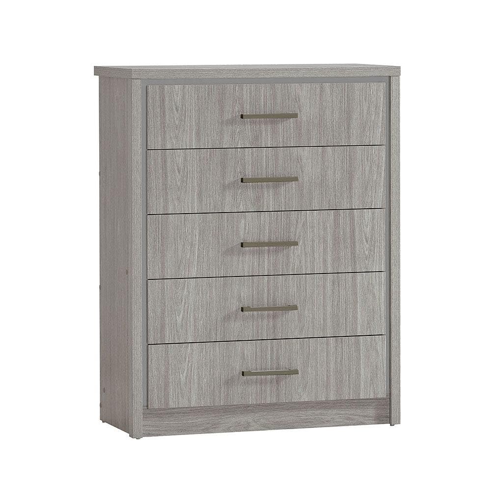 Danube Home Torino 5 Drawers Chest Cabinet | Multifunctional Storage Organiser | Space Saving Chest Of Drawers | Modern Design Furnitures For Bedroom, Living Room 90X45X116.2CM Multi Color