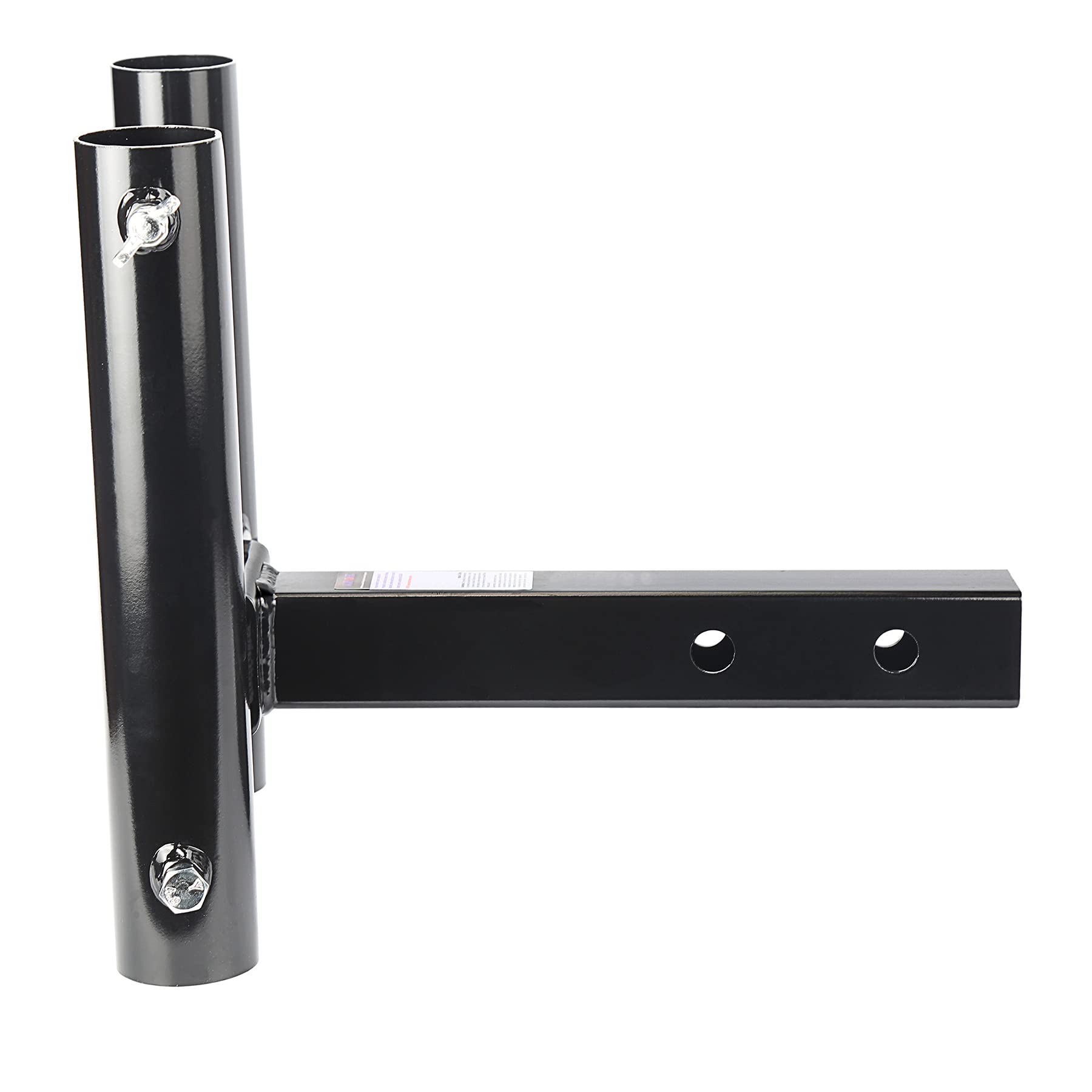 AUMOWE Dual Flag Pole Holder Fir 2 inch Flag Tube, with Anti-Wobble Screws fit for 2 inches Receiver Include Pin & Clip