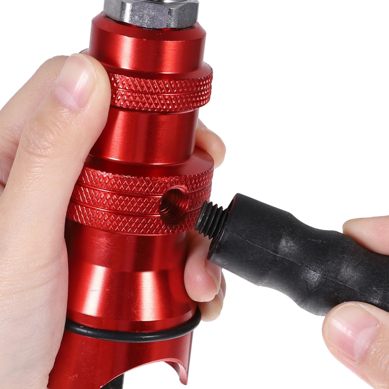 Luxshiny Electric Rivet Gun Adapter Kit for Cordless Drill Rivet Nut Tool Attachment Precision Nosepieces and Drilling Applications