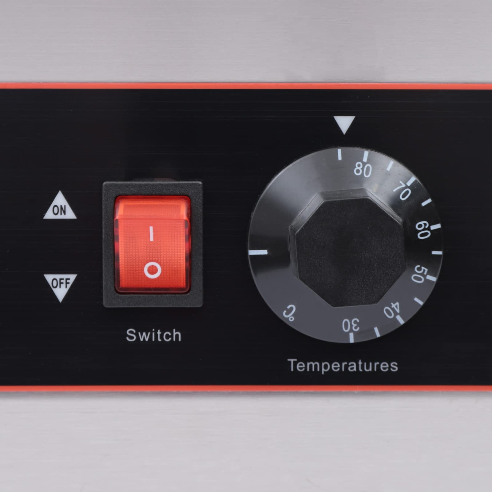 Calentador Eléctrico de Salsas Comercial 4 Botellas 650ml Acero Inoxidable Control Temperatura 30-85°C Independiente para Restaurante Cafetería Snack Bar