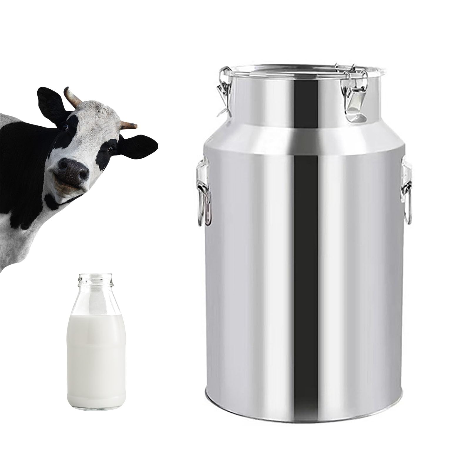 Bidon à lait en acier inoxydable 5L anti-fuite pour conserver l'huile