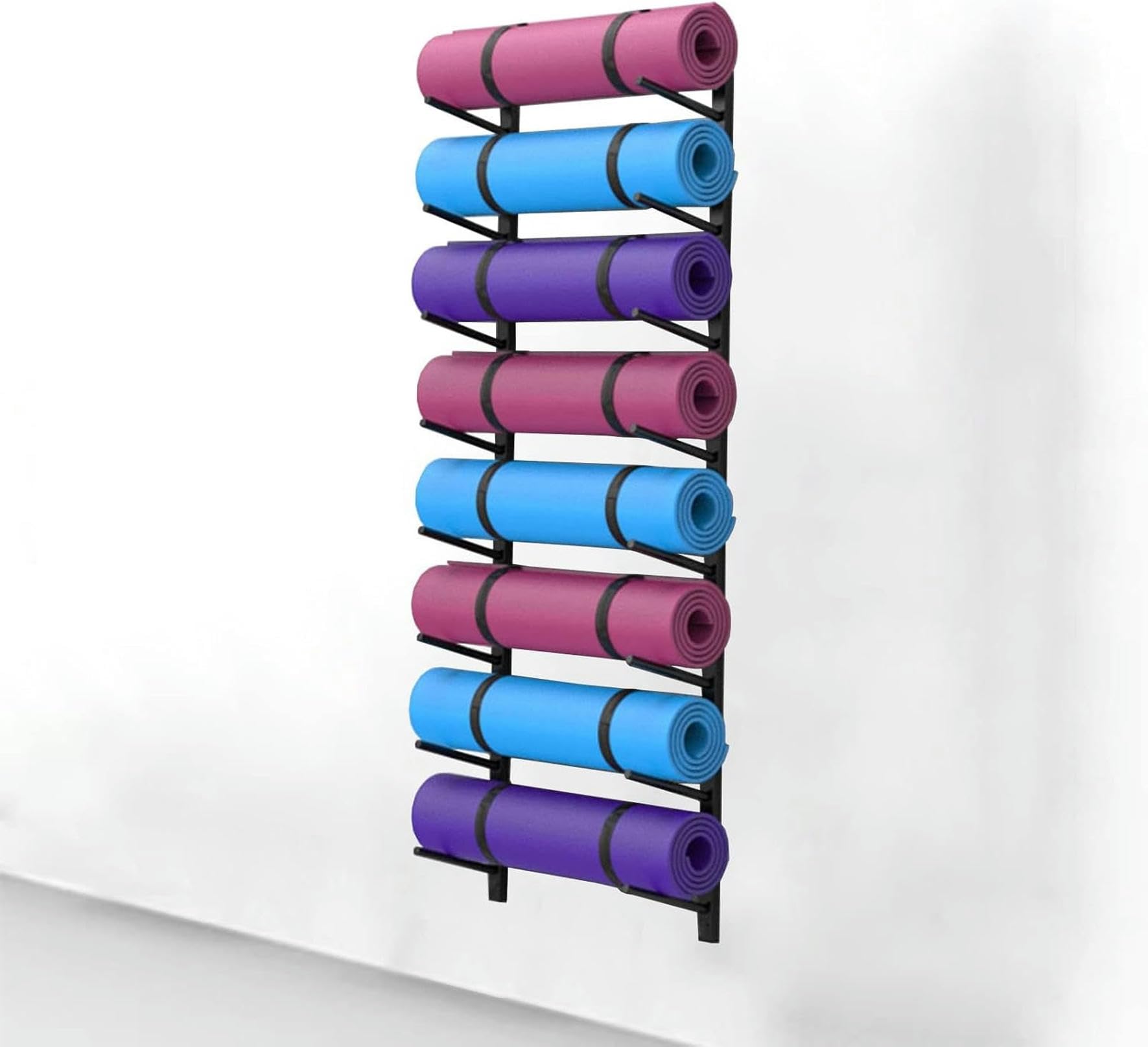 Support de tapis de yoga mural pour libérer l'espace au sol de votre gym