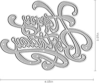 Vista 2 de Troqueles de corte de letras curvadas de cumpleaños para hacer tarjetas, troqueles de feliz cumpleaños, palabras de cumpleaños, marco de troqueles