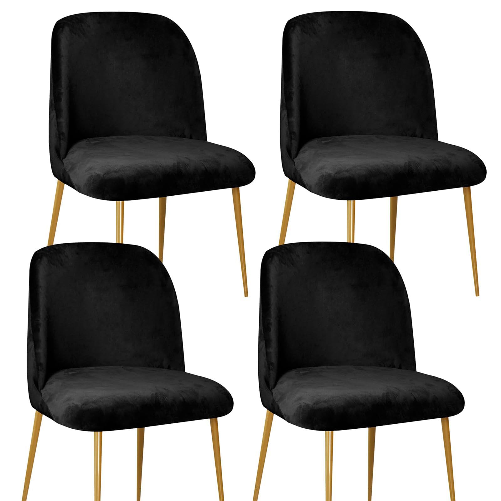 Housse de chaise velours bleu lot de 1 à 6 pièces pour chaise de salle à manger incurvée