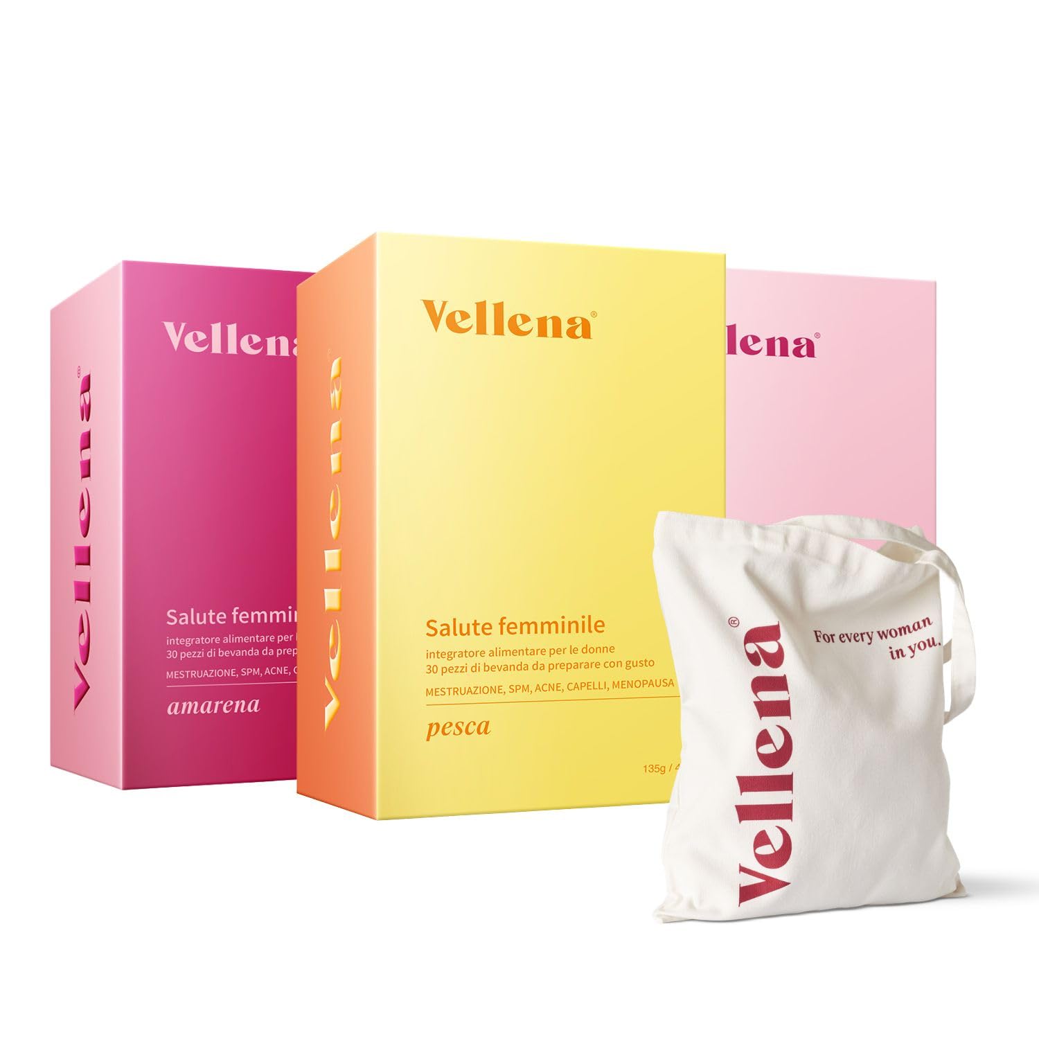 Mix di 3 sapori con regalo - Bevanda per la salute femminile - Che allevia SPM, Acne, Mestruazioni Irregolari e Dolorose, Crampi e Gonfiori, Perdita di capelli, Menopausa problematica