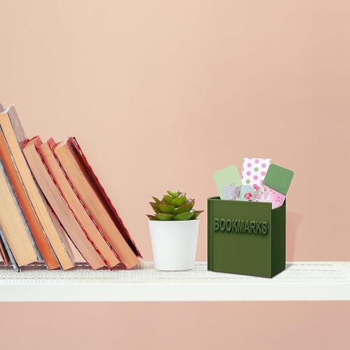 Miniatura 5 de Honeydak Soporte para marcapáginas con forma de libro impreso en 3D, regalo para amantes de los libros, accesorio de escritorio de oficina,