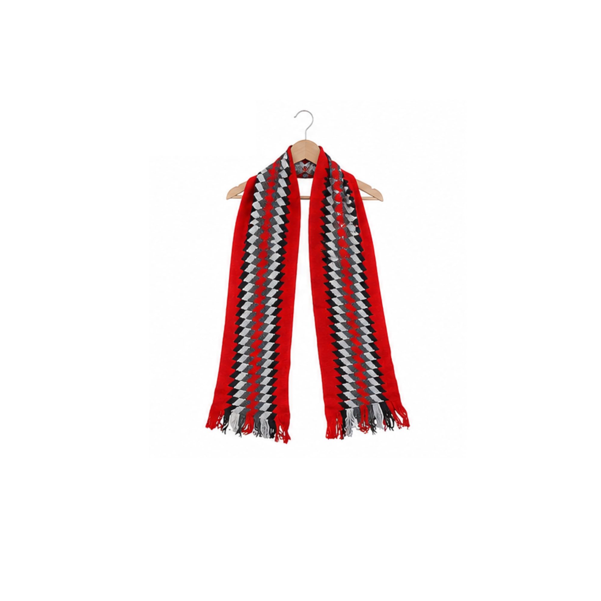 Men's & Women's Soft Knitted Winter Scarf | Chevron Zig-Zag Patterned Acrylic Woolen Muffler | Soft Winter Neck Warmer Scarf (1 Piece)-image-40