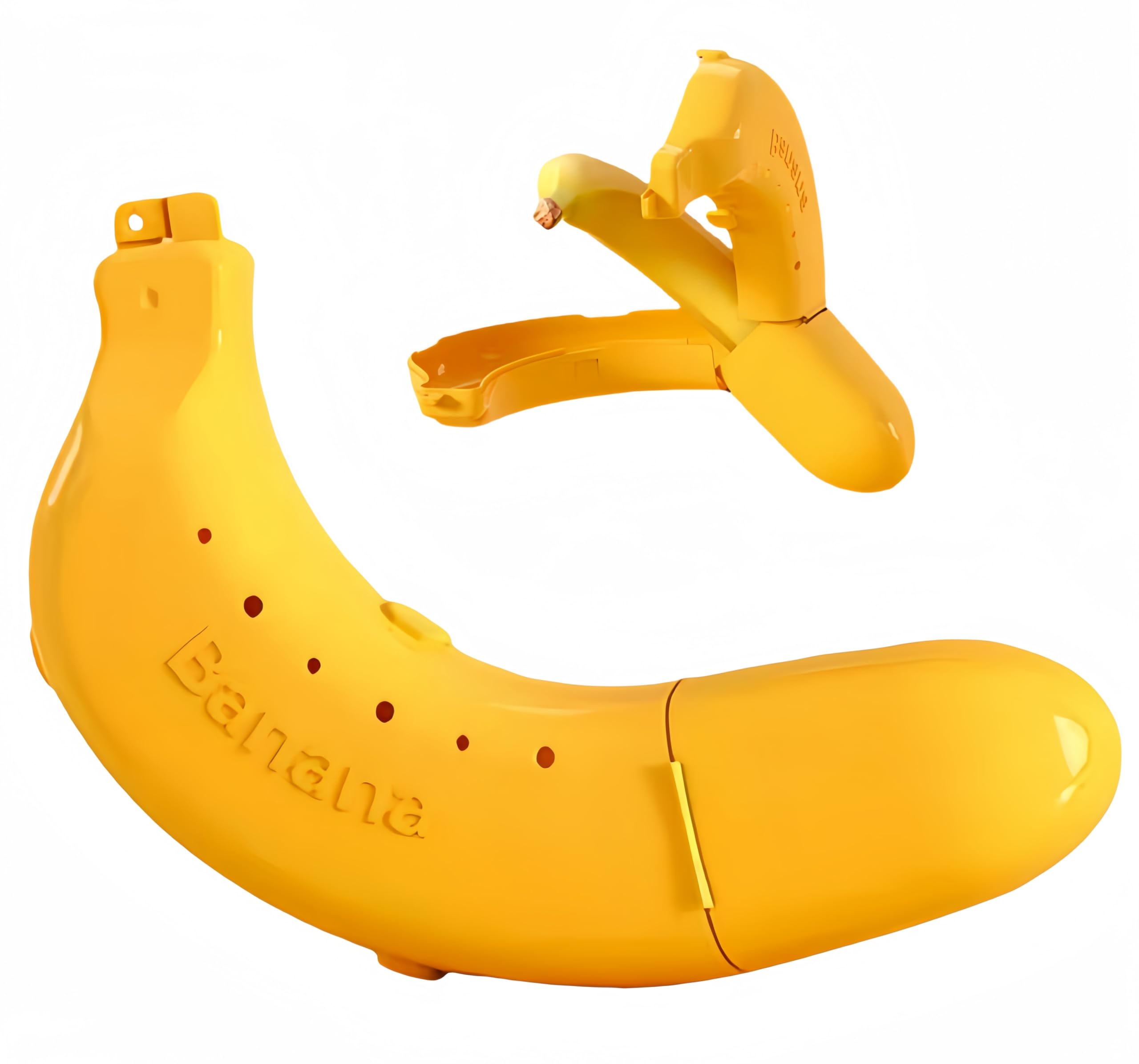 SATONBEYI 1Pcs Banana Case,Banana Holder for Lunch Boxes with Ventilation Holes,Reusable Banana Case Protectors Banana Storage Container to Keep