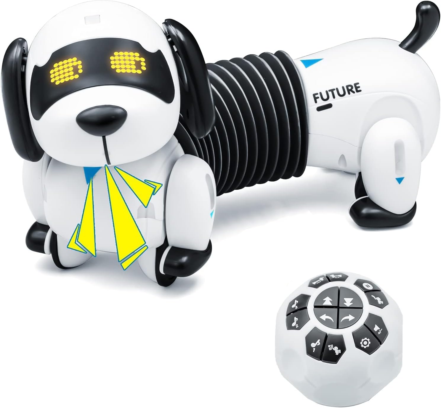 KASTWAVERobot Dog Remote Control Dachshund Puppy, RC Robotic Interactive Intelligent Walking Dancing Doggy Programmable Electronic Pet Toy with Music for Kids Age 6, 7, 8, 9, 10 Year Old