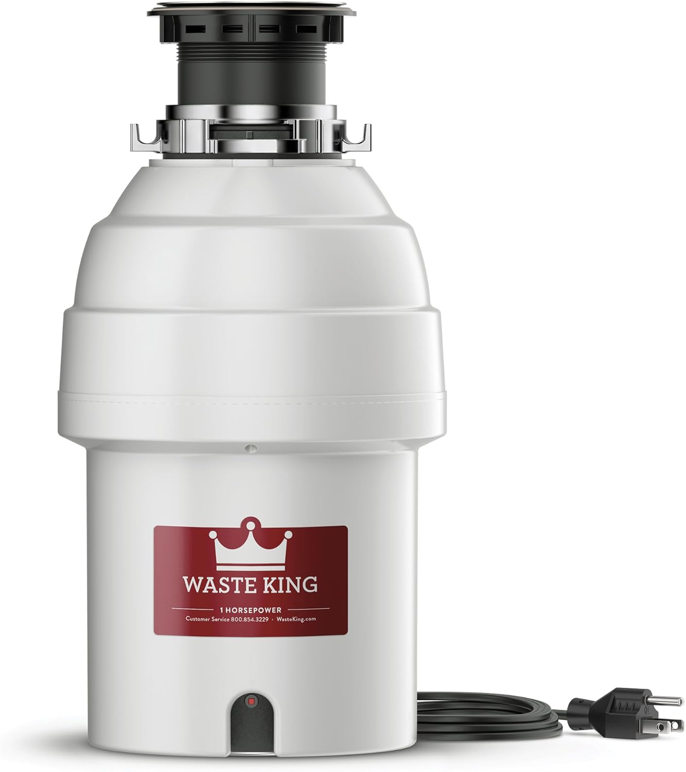 Waste King Garbage Disposal for Kitchen Sink with Power Cord, Food Waste Disposer, L-8000 1 HP - Continuous Feed Disposal Only 20 Year Warranty