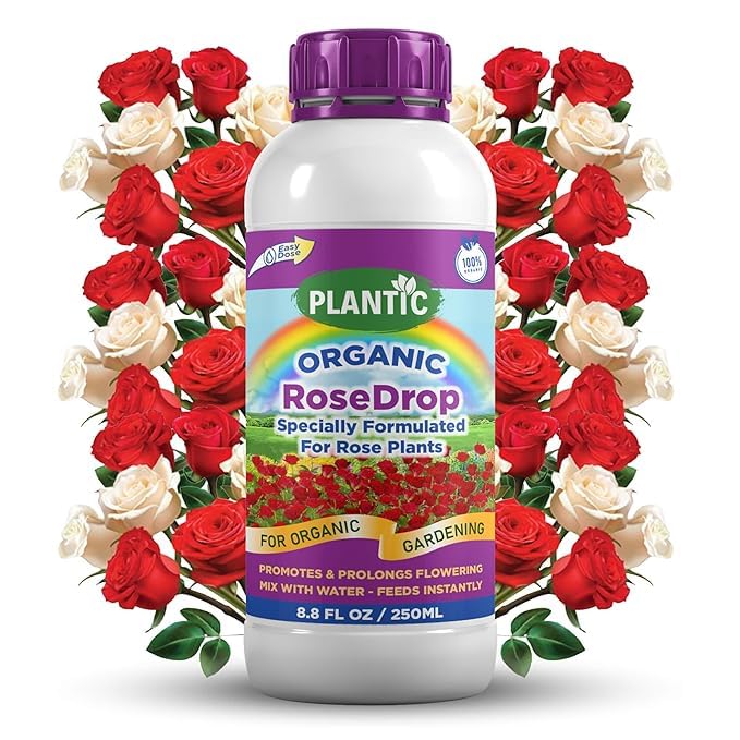 PLANTIC RoseDrop Organic Rose Plant Liquid Fertilizer for Growth Booster Rose Flowering Plant (B0CPCNG78S) Amazon Price History, Amazon Price Tracker