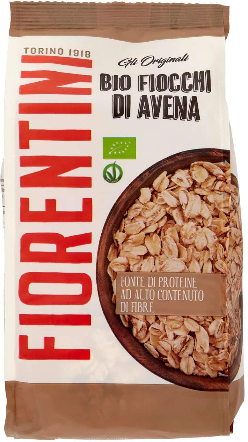Fiorentini Fiocchi di Avena, Fonte di proteine ad alto uto contendi fibra de avena, fuente de proteínas con alto contenido de fibra 12 x 500 g + polpa italiana gourmet 400 g
