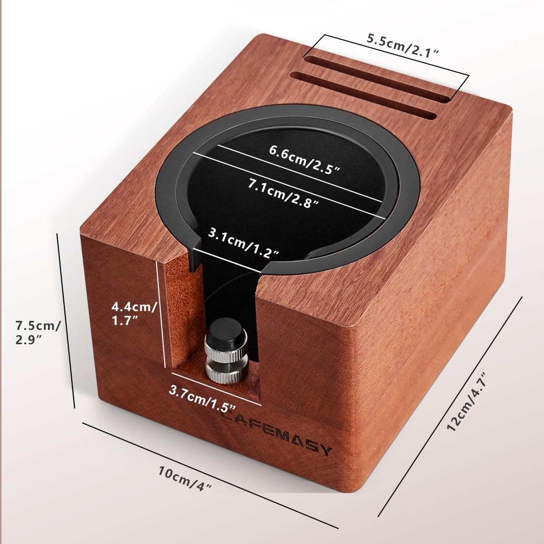 Espresso Tamping Station Wood 54mm-51mm - Natural Walnut Portafilter Holder Coffee Tamper Station Espresso Tools Puck Screen Organzier Espresso Machine Accessories