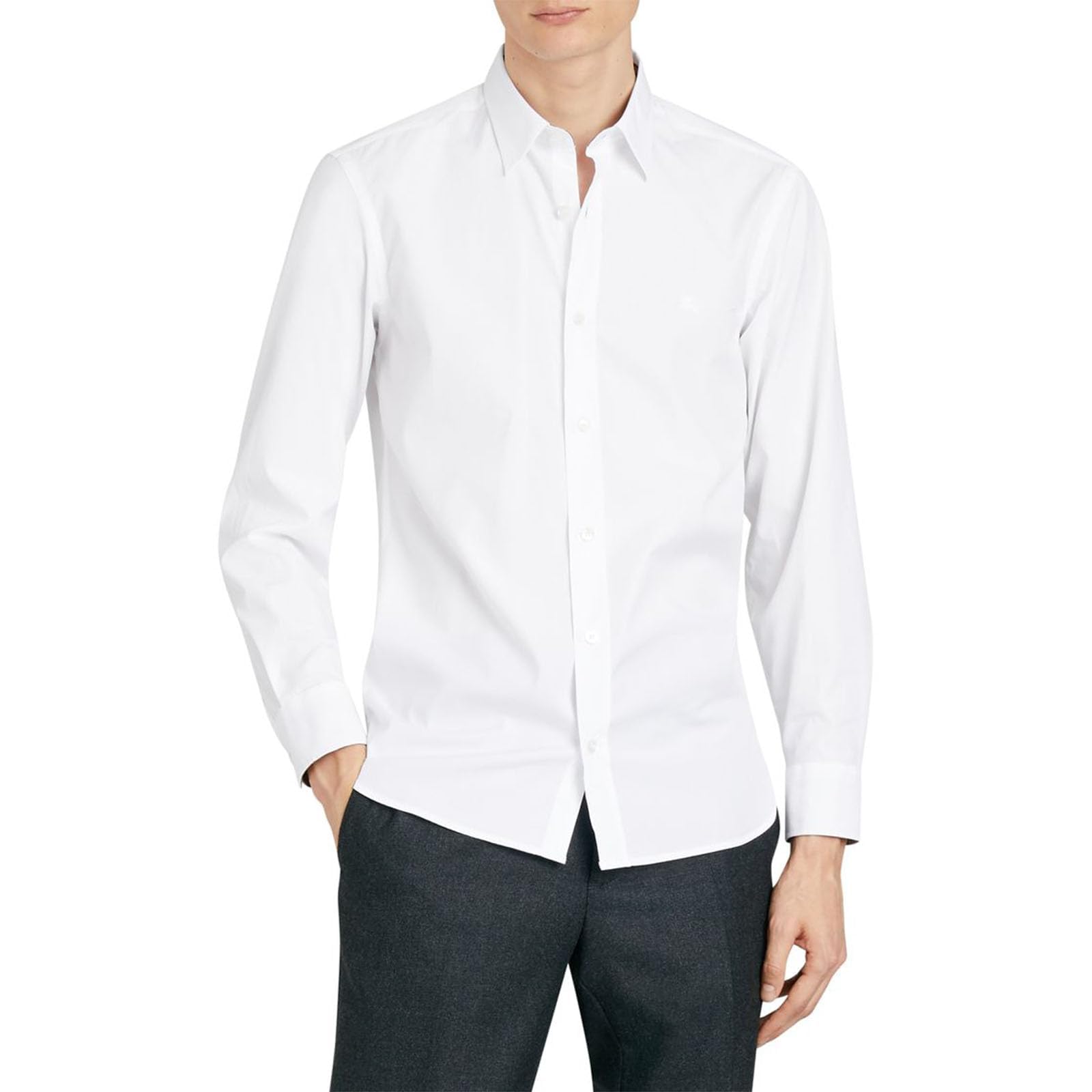 Men's Casual Long Sleeve Shirts Stretch Non Iron Classic Button Down Formal Shirt