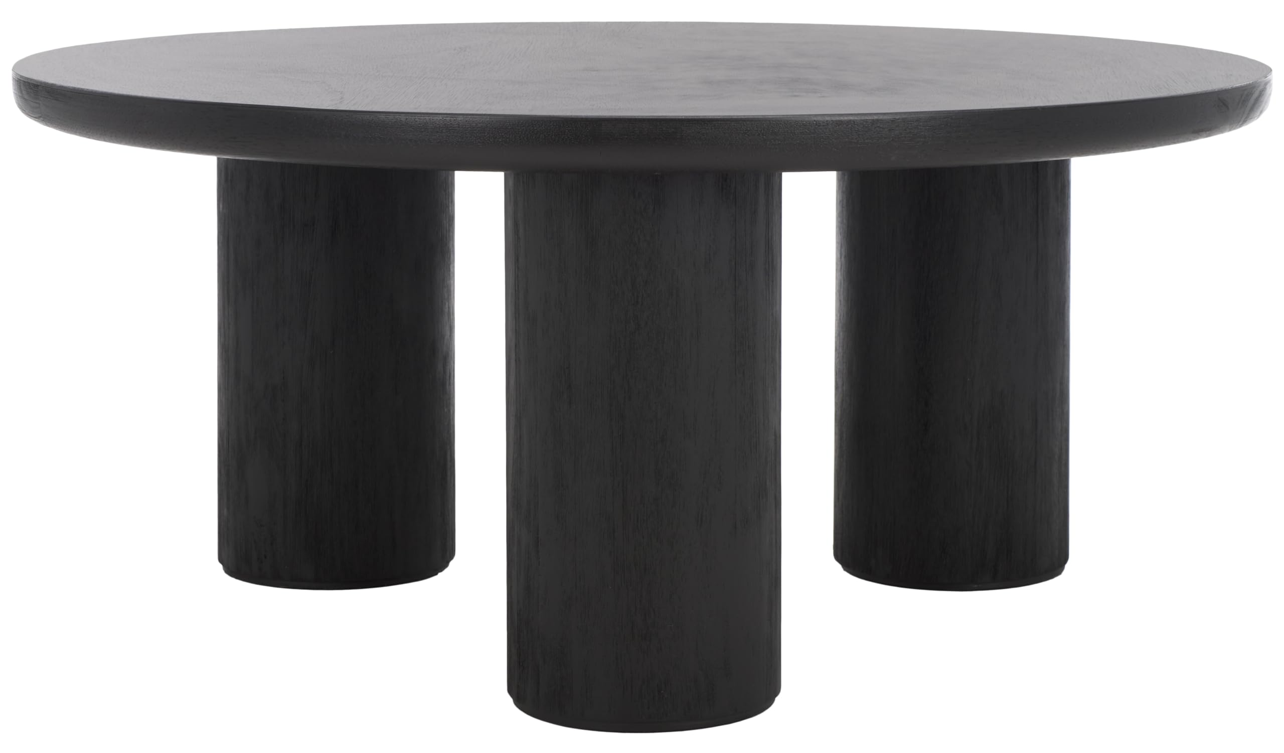 SAFAVIEH Home Collection Mork Black 3-Leg Round Coffee Table