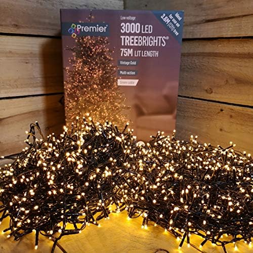 3000 Vintage Gold Treebrights Multi Action Christmas Tree Lights ...