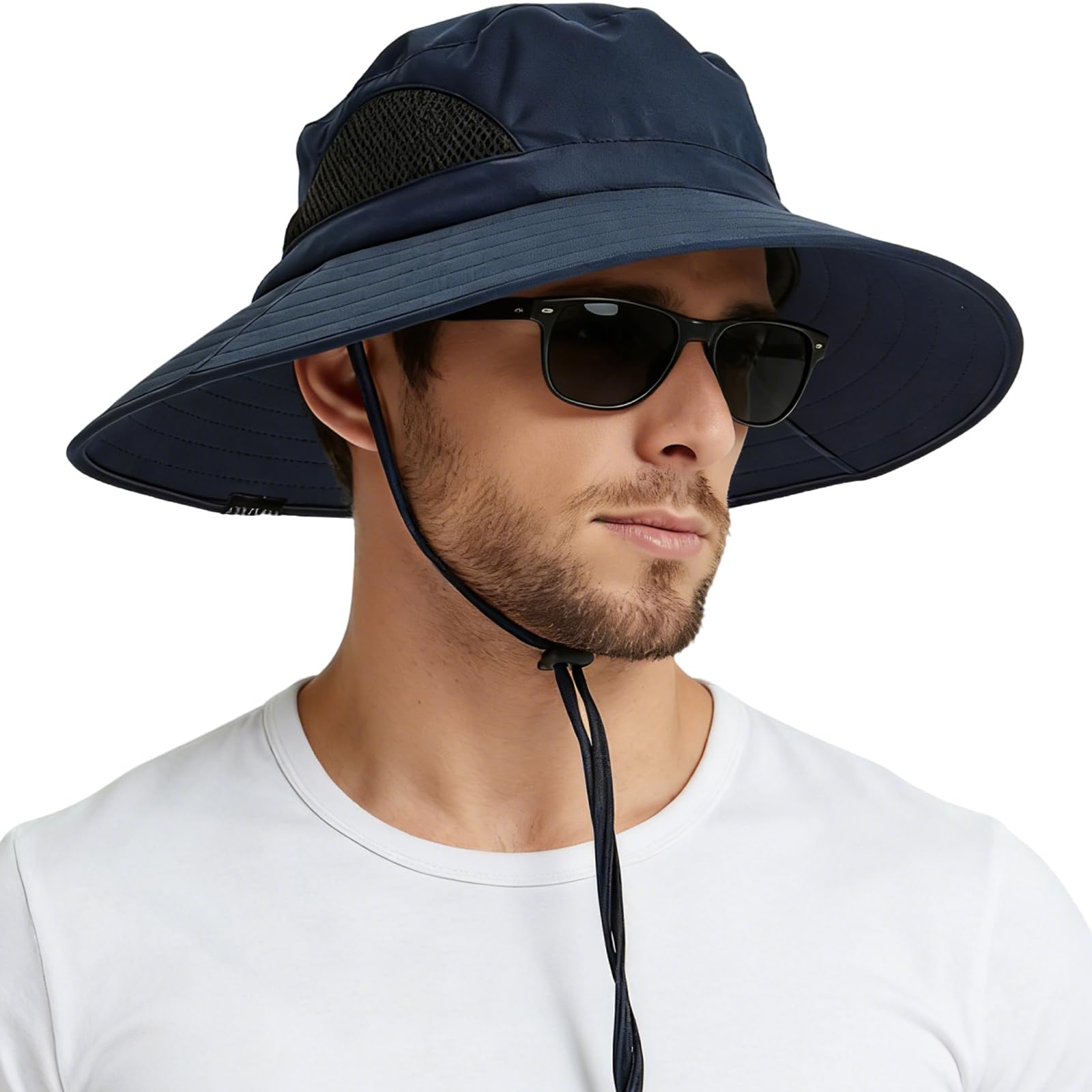 Sun Hat for Men/Women, Waterproof Wide Brim Bucket Hat Foldable Boonie Hat for Fishing Hiking Garden Safari Beach