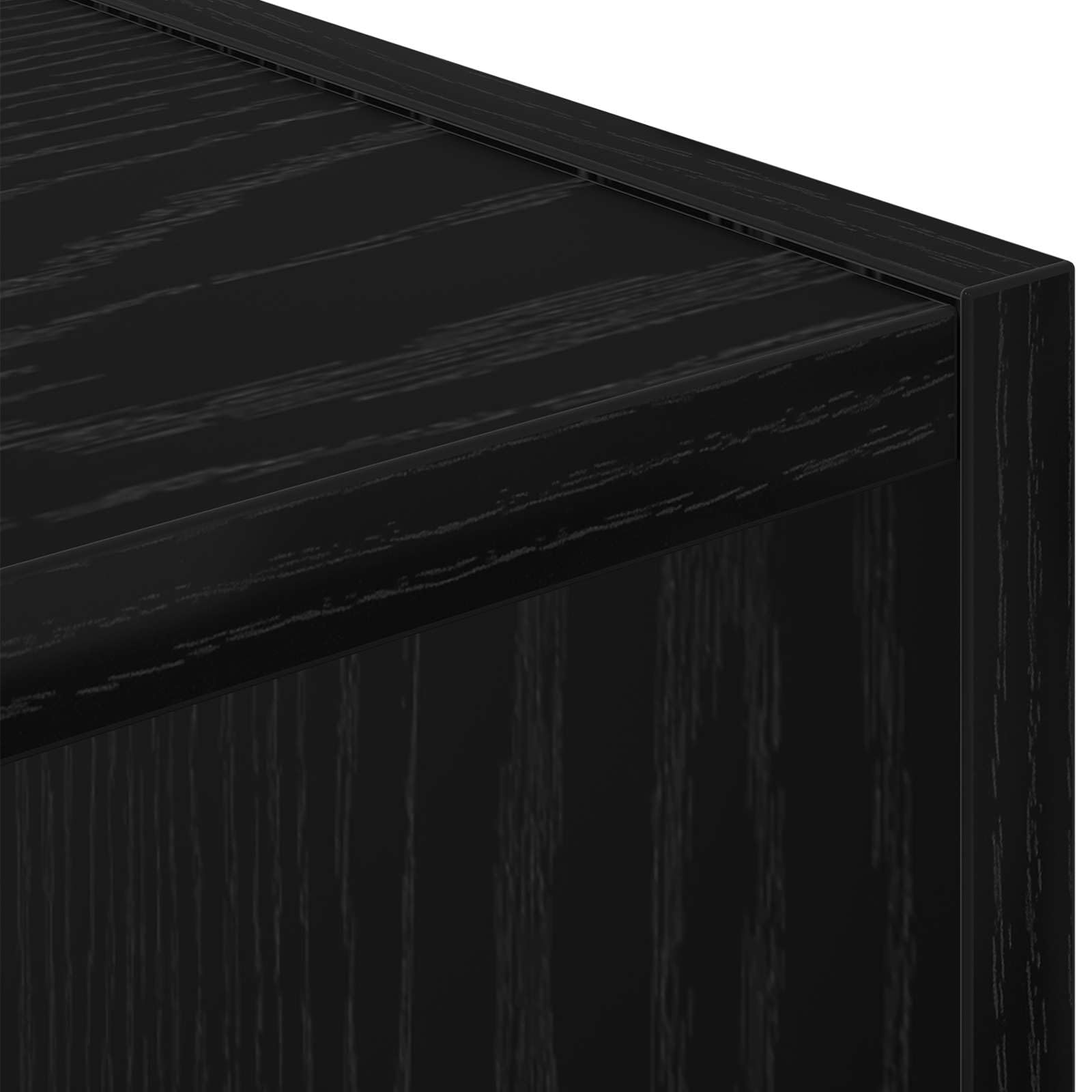 Générique Comodino, 2 pezzi, rovere nero, 30,5 x 27 x 59,5 cm, tavolino da notte moderno con cassetto e maniglia integrata, organizer intelligente per camera da letto, soggiorno o ufficio, design