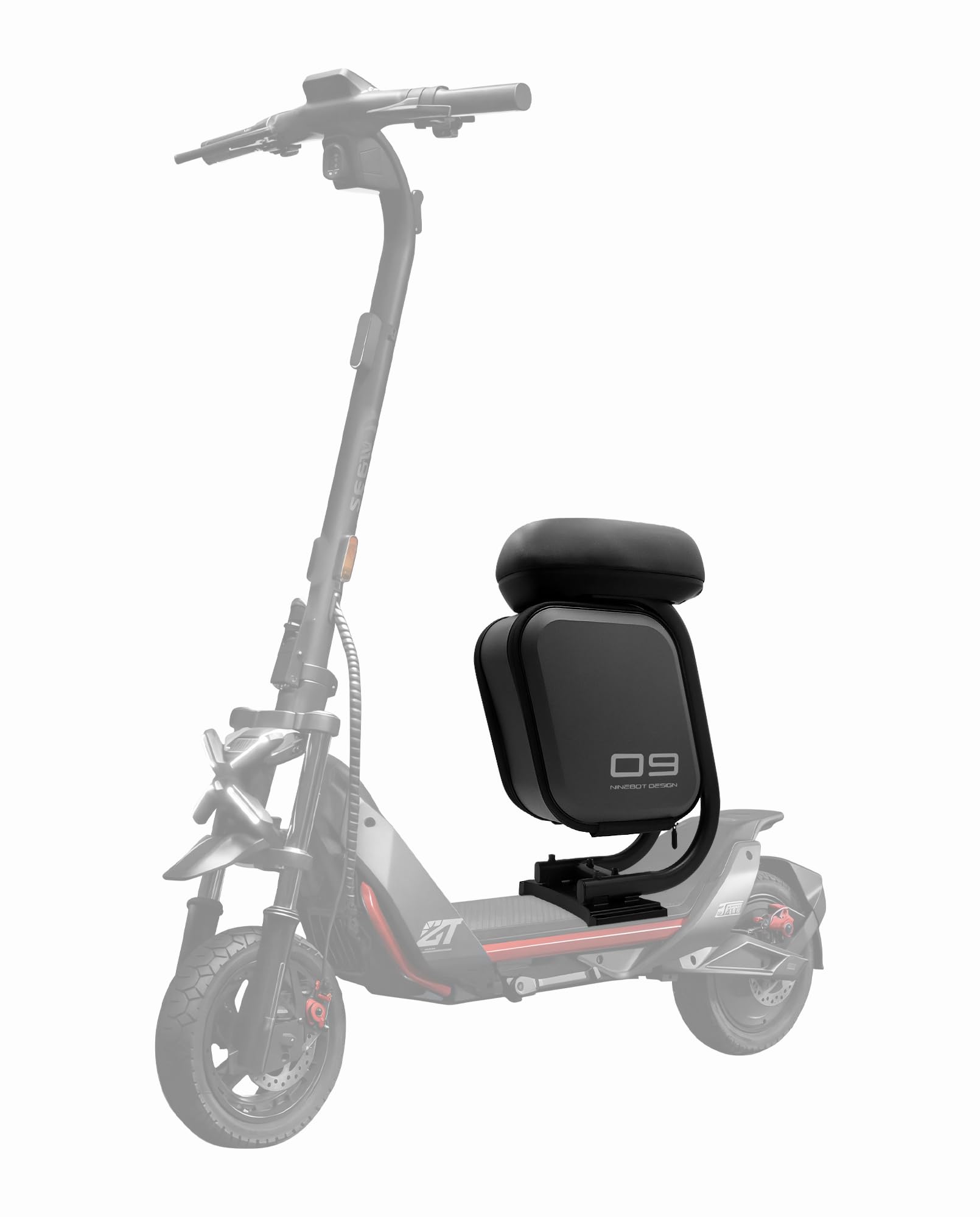 stio Multi-Functional Scooter Seat with 10L Large Storage Space Bag Compatible with Segway Ninebot ZT3 Pro Kickscooter, Thickened Soft Seat Cushion ZT3 Seat & Bag Attachment Original Parts