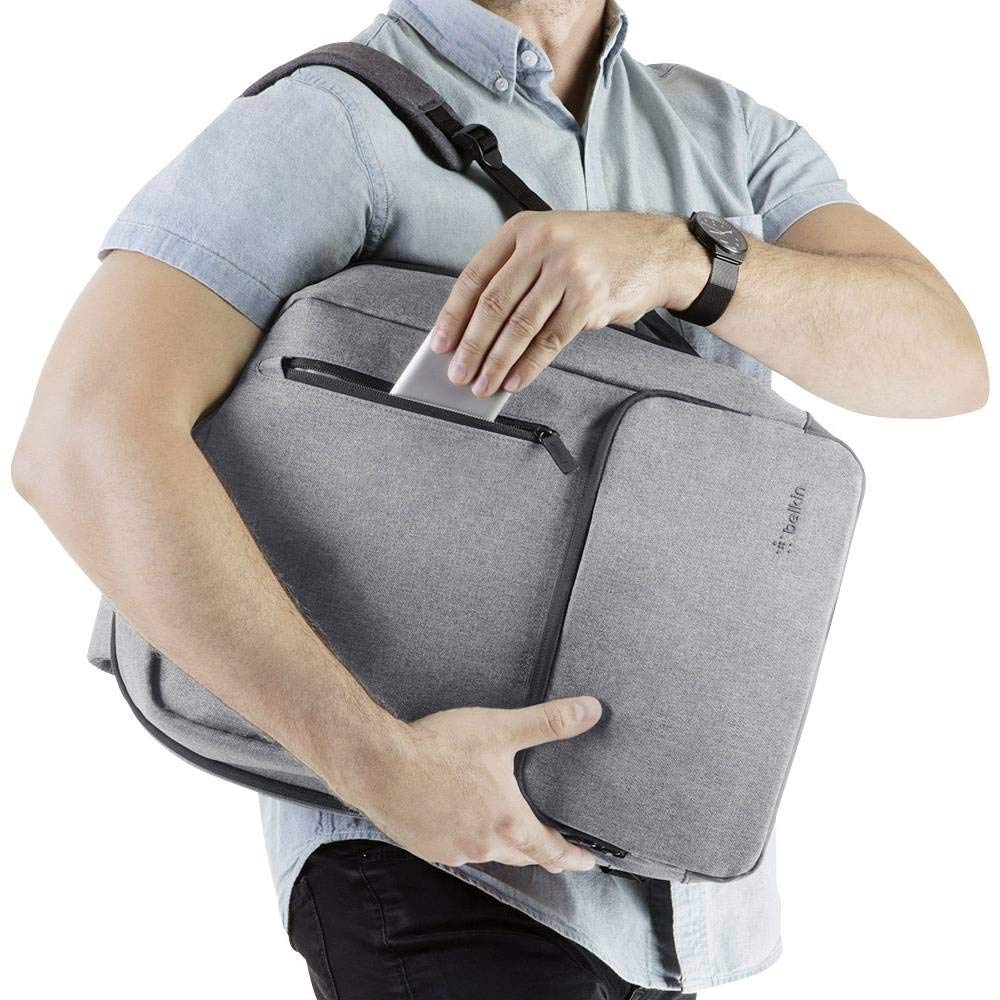 Belkin Classic Pro Laptop Backpack 15.6 Inch Water Resistant Travel Grey Computers