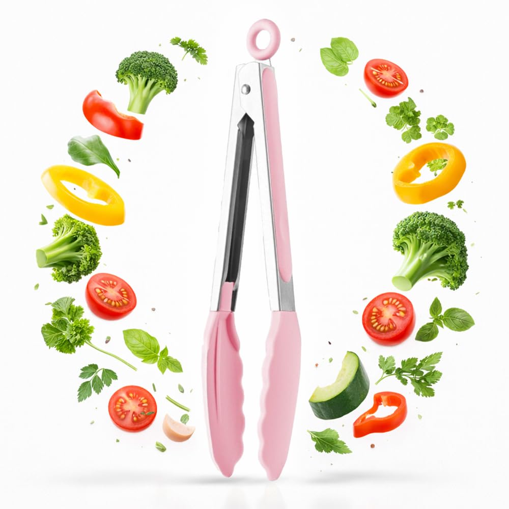 EcoVault Steel & Silicon Food Tongs - Heat Resistant! -12 EcoVault Steel & Silicon Food Tongs - Heat Resistant! -12