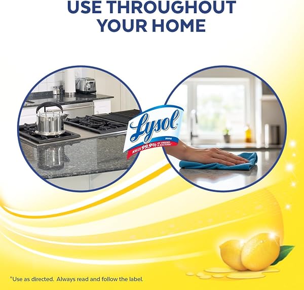 LYSOL All Purpose Cleaner Trigger Spray, Grease Fighting Multi Surface Cleaner, Removes Soap Scum, Lemon Scent, 950 mL - 4