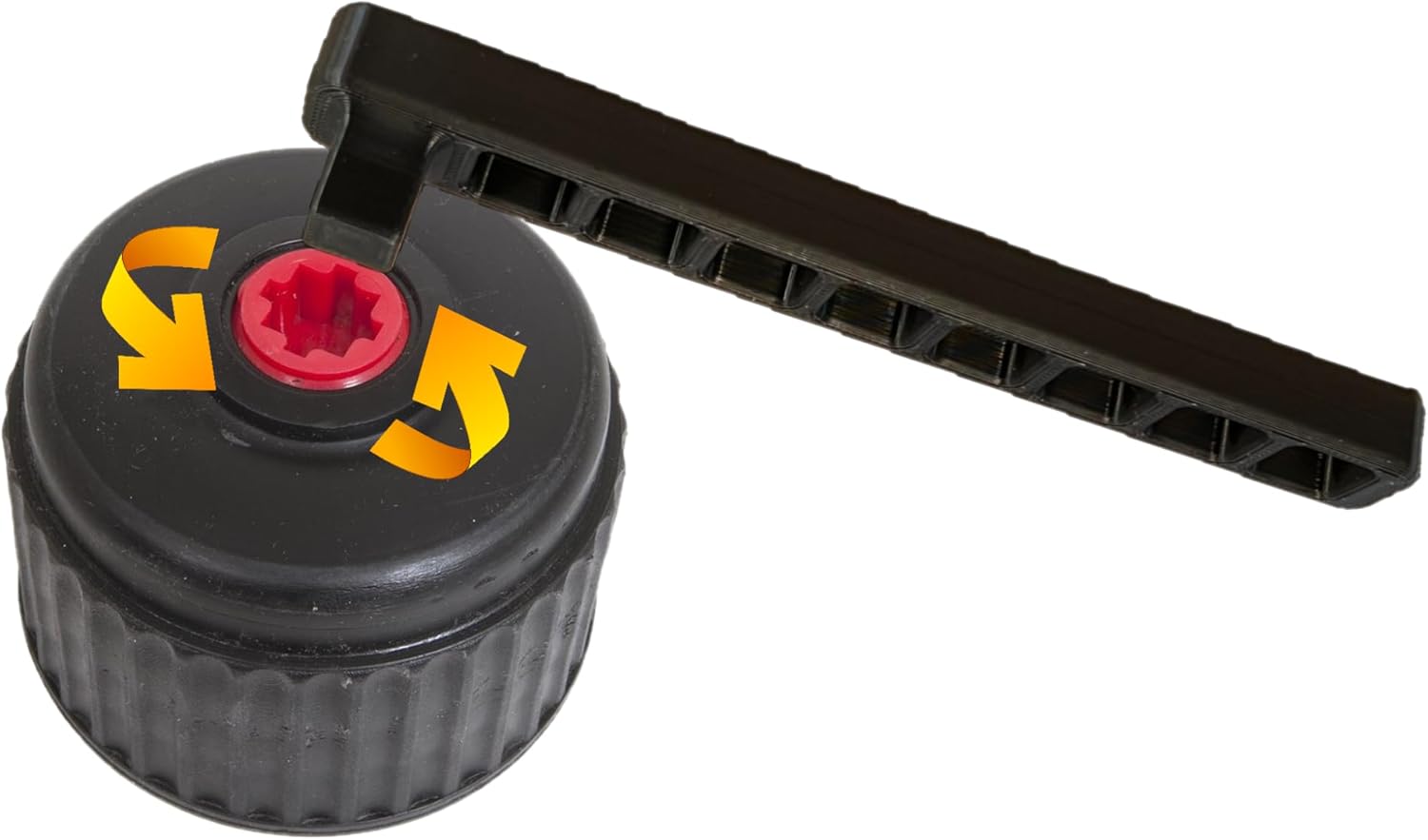 Generic 1/2"" Ratchet Head Wrench for Utility Jug Cap Insert - For use with VP Racing, JEGS, LC2, Scribner - Motorsports Fuel Utility Container Tool, Black, MWJ006