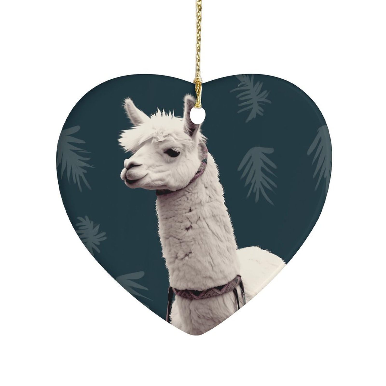 Fekiloot Style Alpaca Llama Ceramic Ornament Home Decor Keepsake