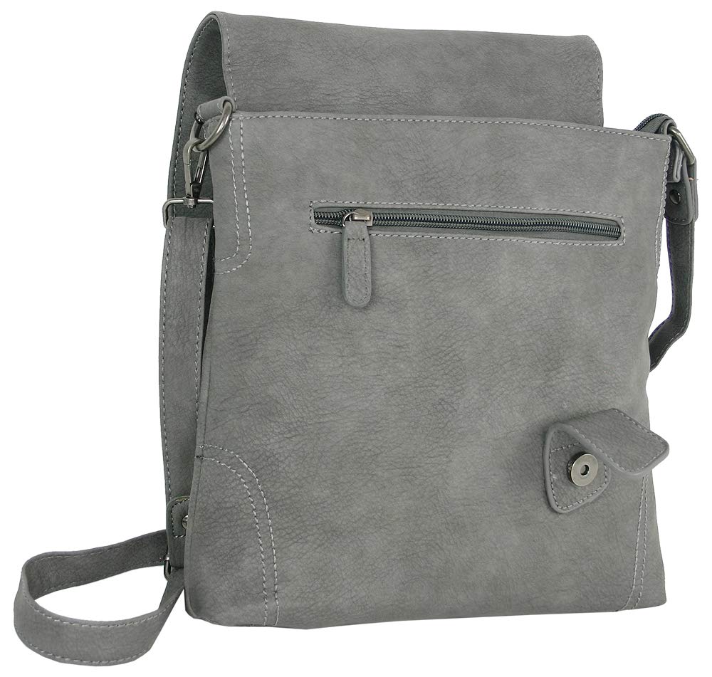 BAG STREET - Borsa da donna con chiusura a magnete e zip, borsa a tracolla