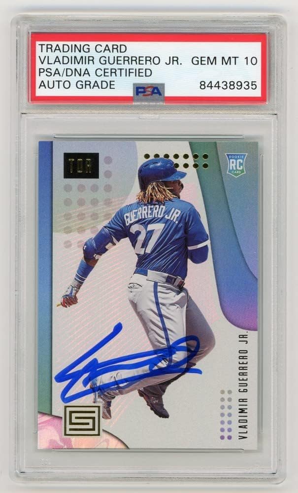 Vladimir Guerrero Jr 2019 Panini Status Autographed Rookie Card #34 - PSA/DNA 10