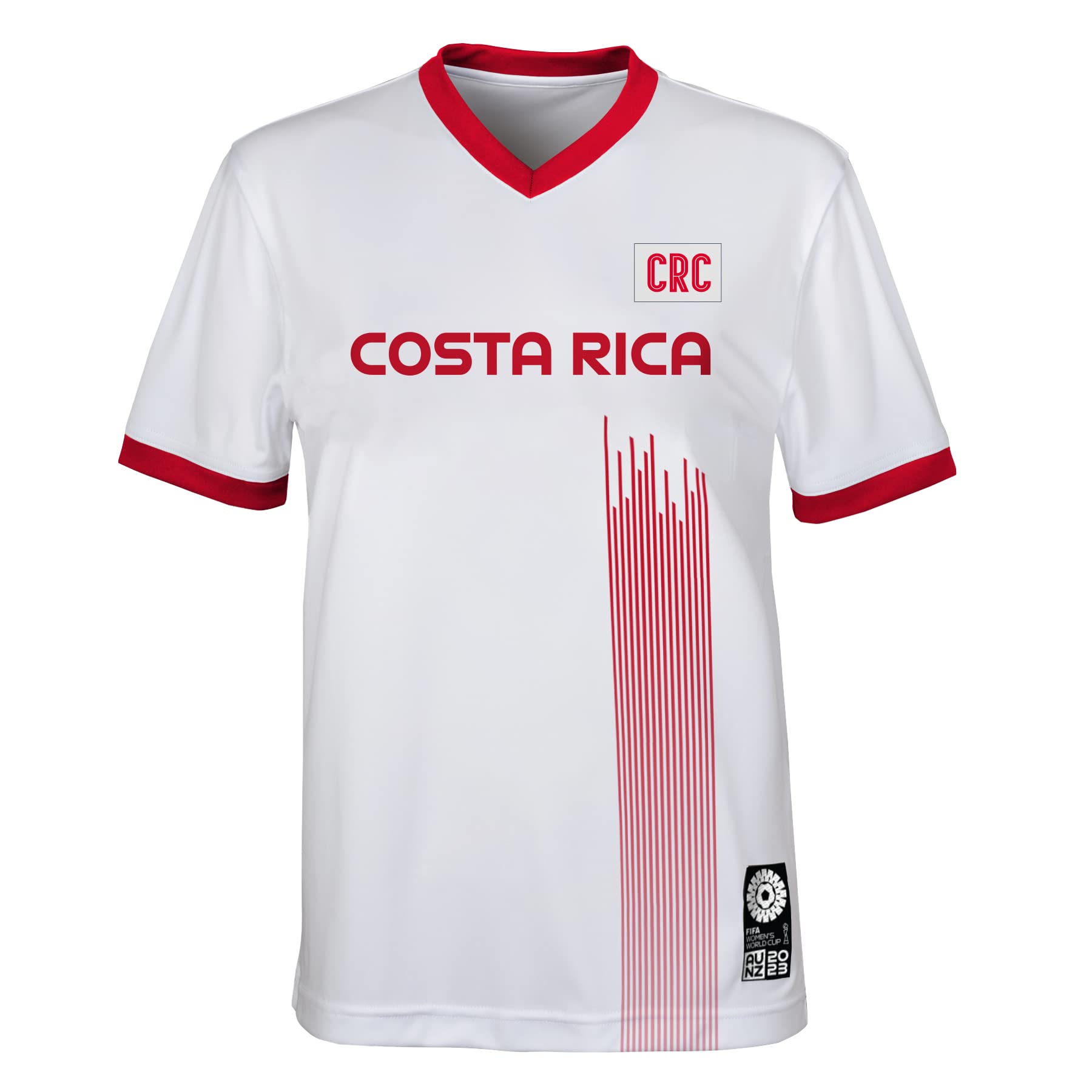Official 2023 Women's Football World Cup Adult Team Shirt, Costa Rica, White, Medium