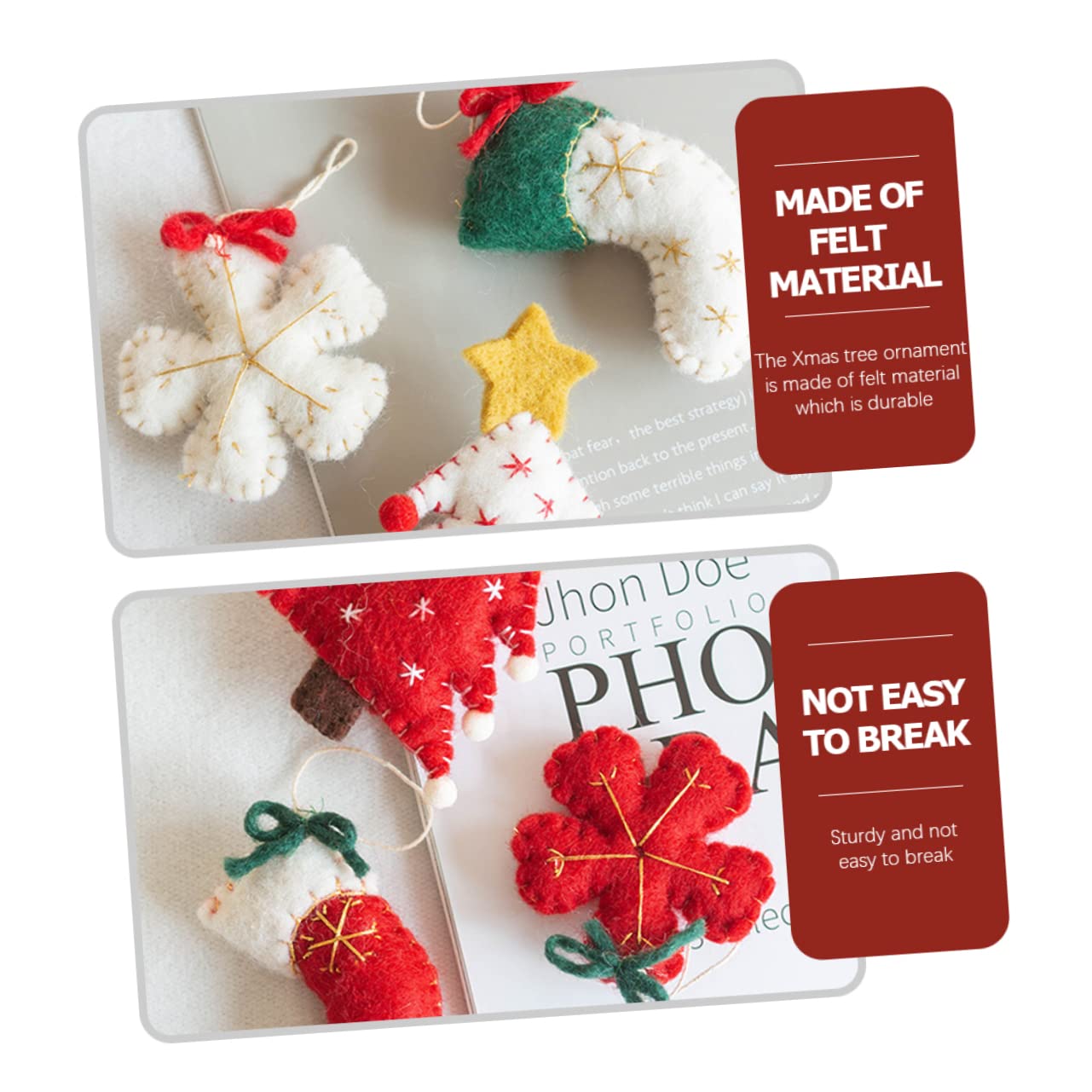 Cabilock Lot De 2 Pendentifs Flocons De Neige Élégants pour Décorations De Noël 6 Pièces X 2